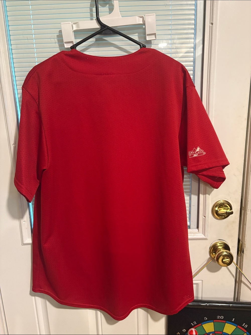 Red New York Yankees Button-Front Baseball Shirt - size Large - Picture 5 of 7